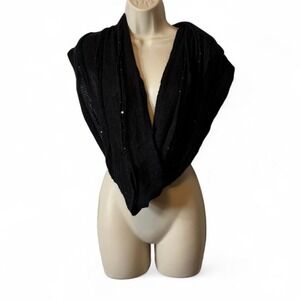 Black‎ Sequin Infinity Scarf